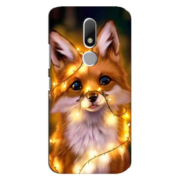 Чехлы с картинкой Лисички для Motorola Moto M (VPrint) – Лисичка в гирляндах
