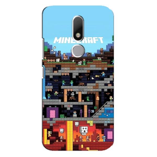Чехол Майнкрафт на Motorola Moto M (AlphaPrint) Minecraft – фон Minecraft