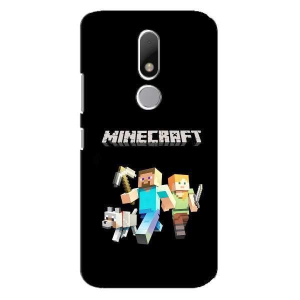 Чехол Майнкрафт на Motorola Moto M (AlphaPrint) Minecraft – герои Minecraft