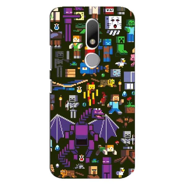 Чехол Майнкрафт на Motorola Moto M (AlphaPrint) Minecraft – Коллаж Майнкрафт