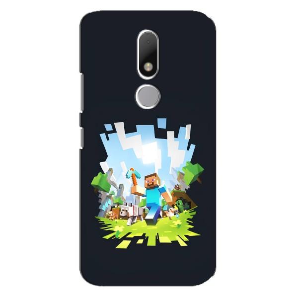 Чехол Майнкрафт на Motorola Moto M (AlphaPrint) Minecraft – персонажи Minecraft