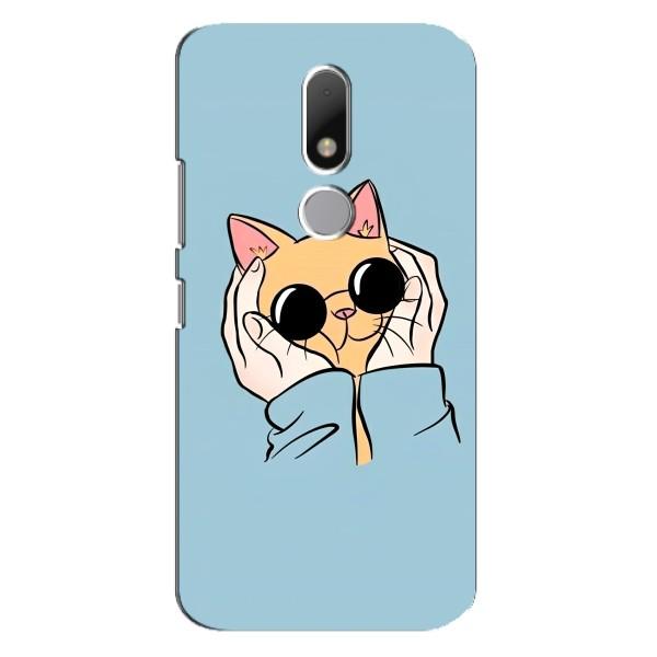 Чехол на Мото М с Котами (VPrint) – Котик в очках
