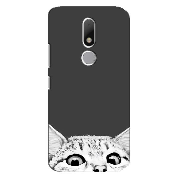 Чехол на Мото М с Котами (VPrint) – Выглядывает кот