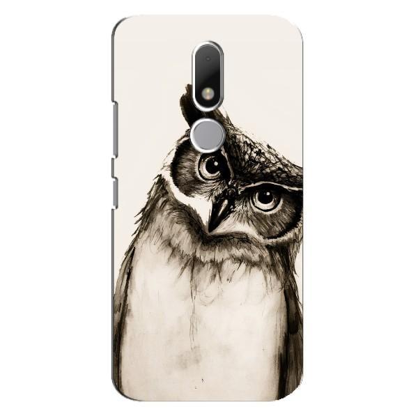 Чехол с птицами на Motorola Moto M (VPrint) – Сова