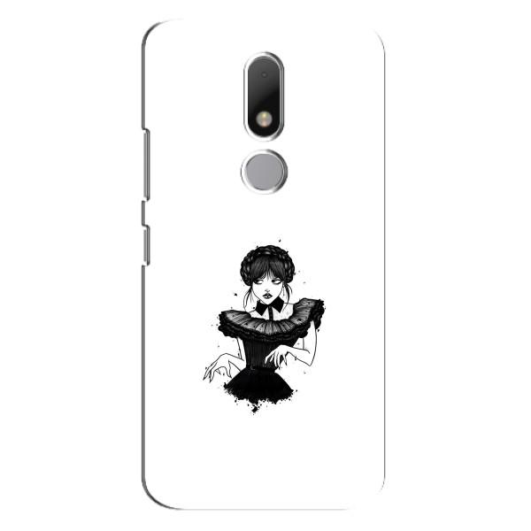 Чехлы Венсдей на Motorola Moto M Уэнсдей (AlphaPrint) – танец Уэнздей