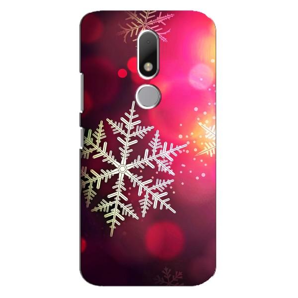 Новогодние Чехлы для Мото М (VPrint) – Снежинка