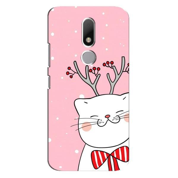 Новогодние Чехлы для Мото М (VPrint) – Зимний кот