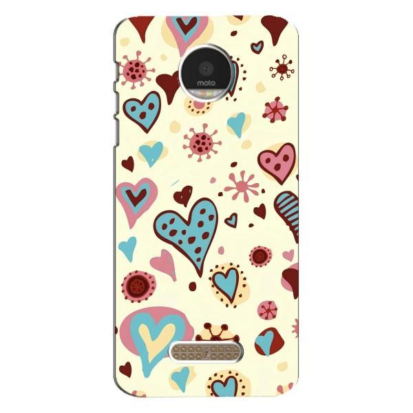 Чехлы для любимой на Мото З Плей (VPrint) – Сердечки