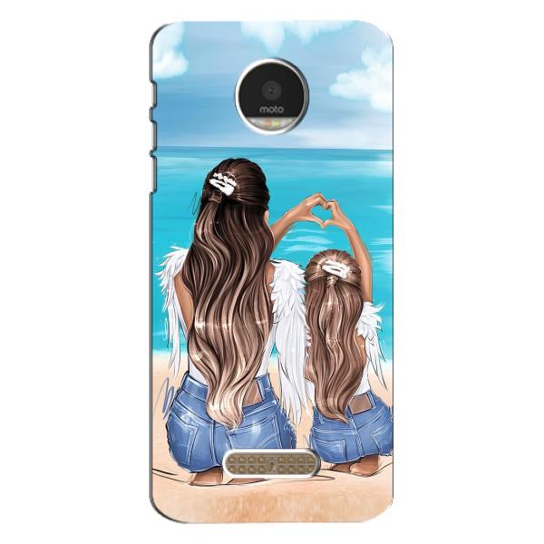 Чохол з друком для Motorola MOTO Z Play - (Мама з дитинкою) (AlphaPrint) – Мама з донькою