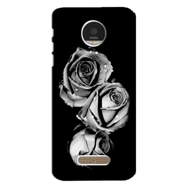 Чохол з картинкою (Стильні) Моторола МОТО Z Плей - (AlphaPrint) – Чорна троянда