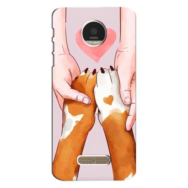 Чехлы с собаками для Motorola MOTO Z Play (VPrint) – Любовь к собакам