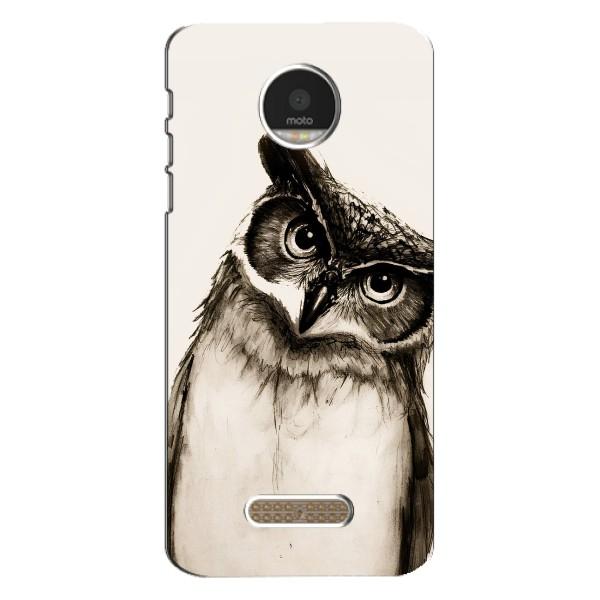 Чехол с птицами на Motorola MOTO Z Play (VPrint) – Сова