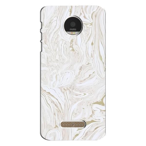 Мраморный чехол на Motorola MOTO Z Play (VPrint) – Белый мрамор