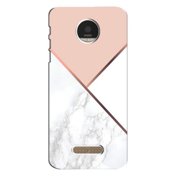 Мраморный чехол на Motorola MOTO Z Play (VPrint) – Тройной мрамор