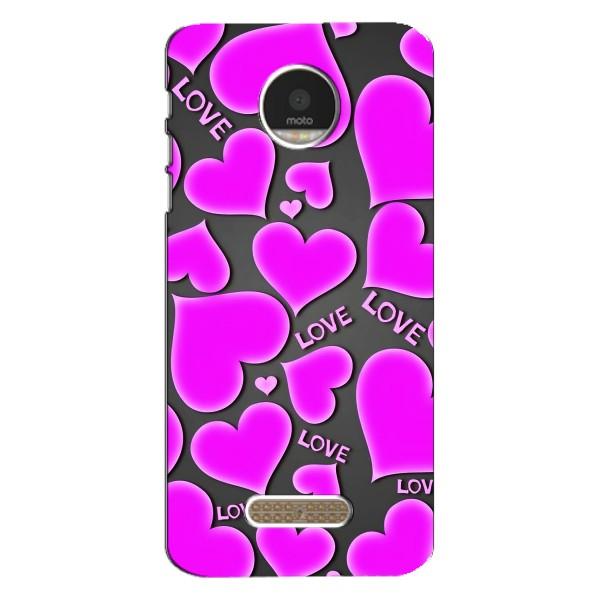 Чехлы для любимой на Моторола МОТО Z (VPrint) – Pink hearts
