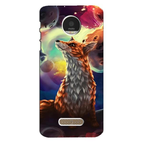Чехлы с картинкой Лисички для Motorola MOTO Z (VPrint) – Лисица в космосе