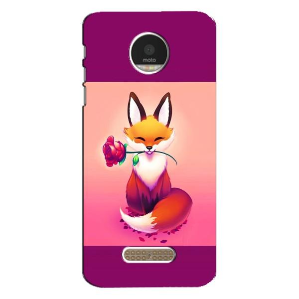 Чехлы с картинкой Лисички для Motorola MOTO Z (VPrint) – Лисичка с розочкой