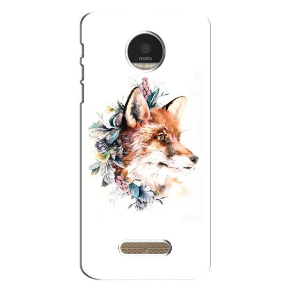 Чехлы с картинкой Лисички для Motorola MOTO Z (VPrint) – Лисичка в цветочках