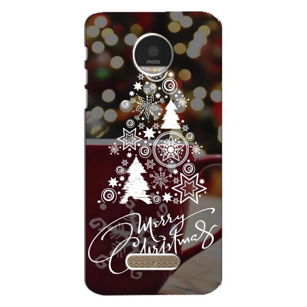 Рождественские Чехлы для Motorola MOTO Z (VPrint) – Елочка узорная