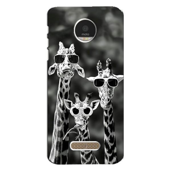Силіконовий чохол з КАРТИНКАМИ літо для Motorola MOTO Z (AlphaPrint) – Жирафи в окулярах