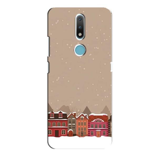 Новогодние, Праздничные Чехлы для Nokia 2.4 - 2024 год – Зимний город