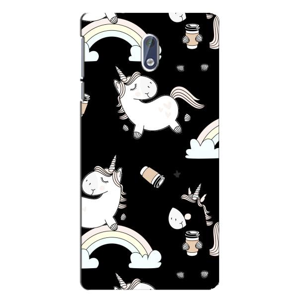 Чехол Unicorn на Nokia 3.1 – Единорог с кофе