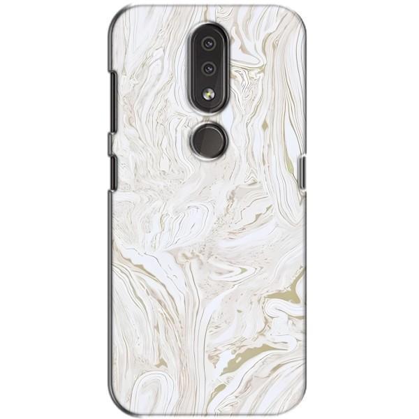 Мраморный чехол на Nokia 4.2 (VPrint) – Белый мрамор