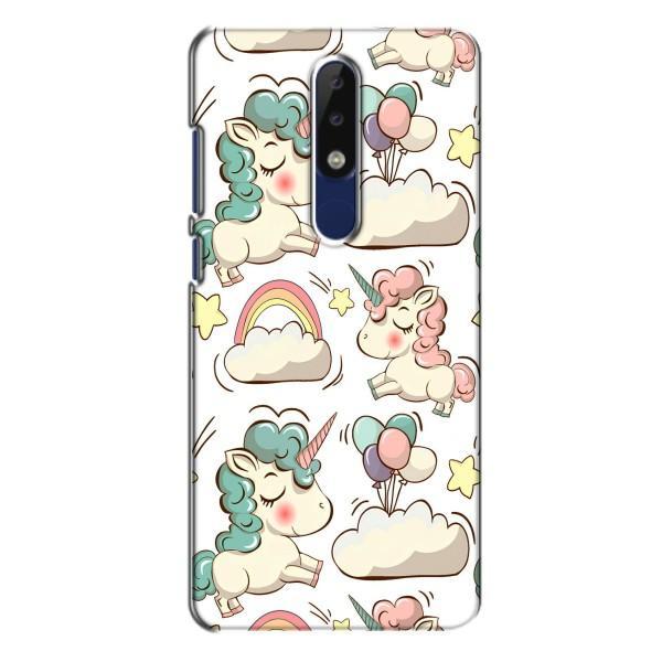 Чехол для Нокиа 5.1 Плюс (х5) - (Единорожки - Новинки) (AlphaPrint) – Единорожки