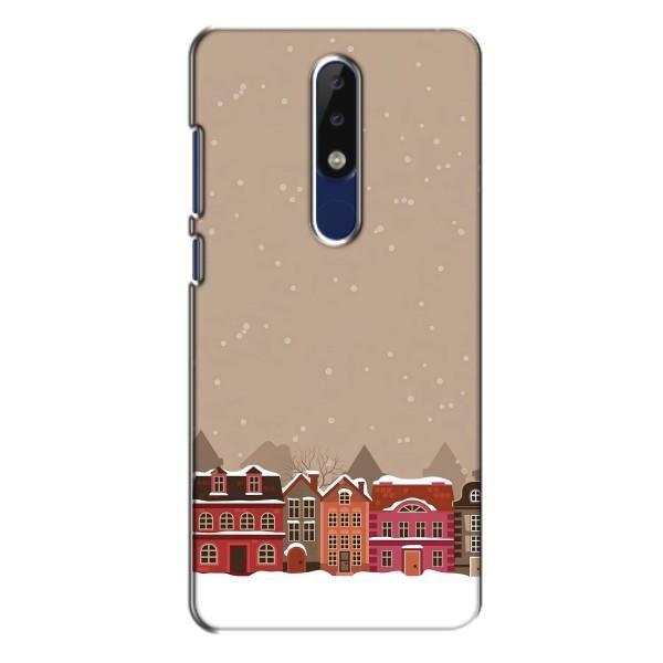 Новогодние, Праздничные Чехлы для Nokia 5.1 Plus (X5) - 2024 год – Зимний город