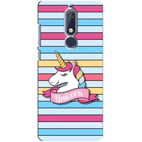 Чехол для Нокиа 5 2018, 5.1 - (Единорожки - Новинки) (AlphaPrint) – Unicorn