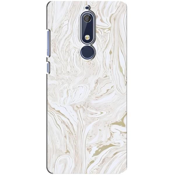 Мраморный чехол на Nokia 5 2018, 5.1 (VPrint) – Белый мрамор
