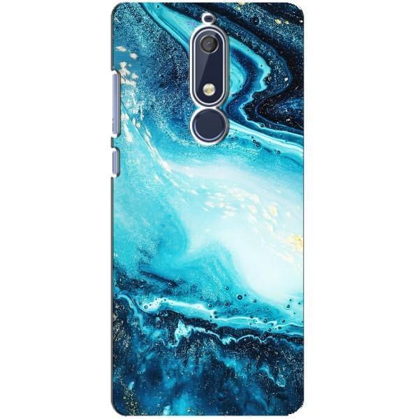 Мраморный чехол на Nokia 5 2018, 5.1 (VPrint) – Голубой мрамор