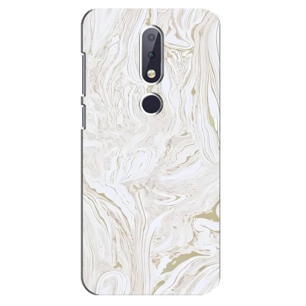 Мраморный чехол на Nokia 6.1 Plus (VPrint) – Белый мрамор