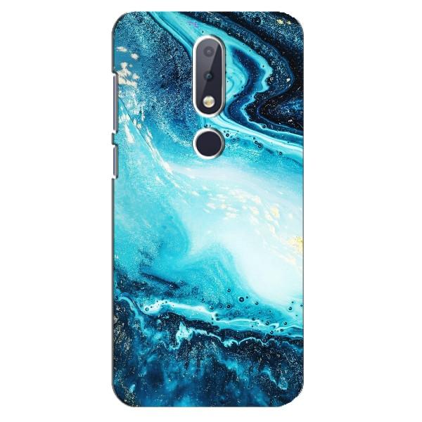 Мраморный чехол на Nokia 6.1 Plus (VPrint) – Голубой мрамор