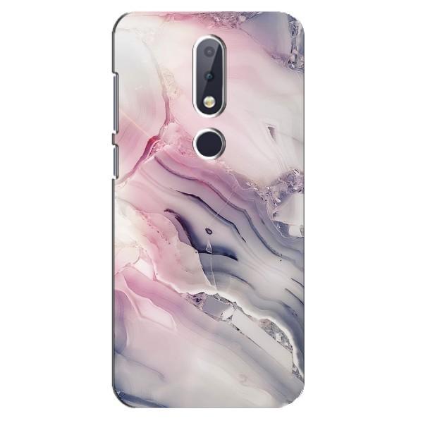 Мраморный чехол на Nokia 6.1 Plus (VPrint) – Пурпурный Мрамор