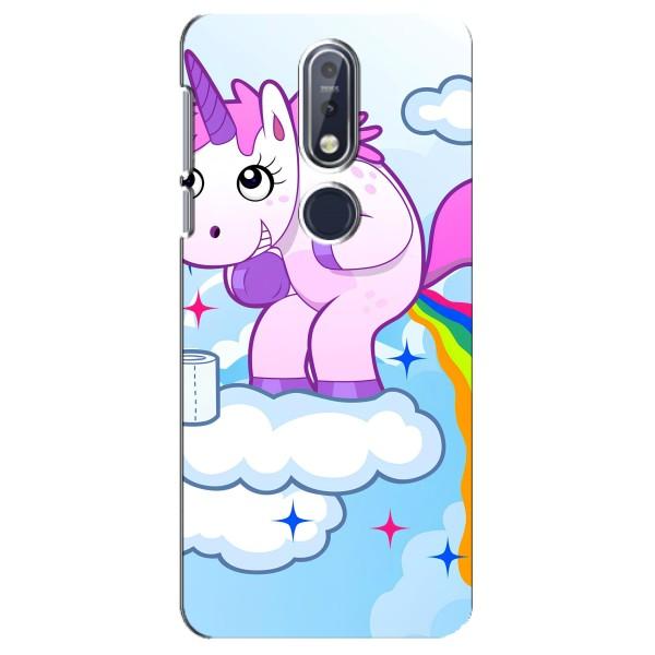 Чехол Unicorn на Nokia 7 2018, 7.1 – Радуга единорожка