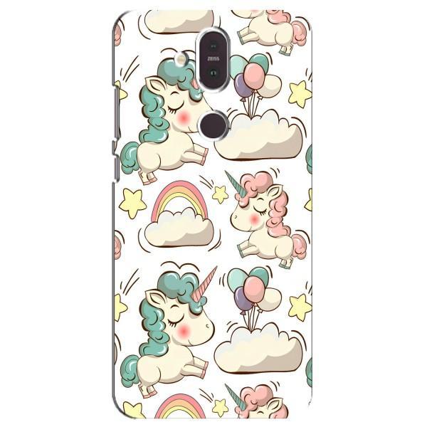 Чохол для Нокіа 8.1 - (Єдинорожки - Новинки) (AlphaPrint) – Єдиноріжки