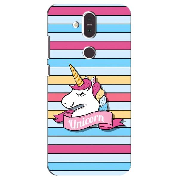 Чохол для Нокіа 8.1 - (Єдинорожки - Новинки) (AlphaPrint) – Unicorn