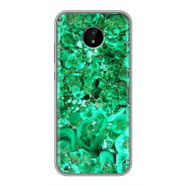 Мраморный чехол на Nokia C20 Plus (VPrint) – Салатный Мрамор