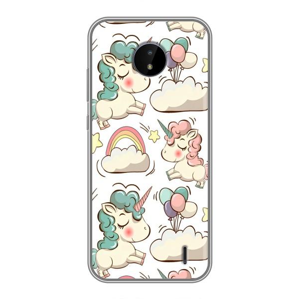 Чехол для Нокиа С20 - (Единорожки - Новинки) (AlphaPrint) – Единорожки