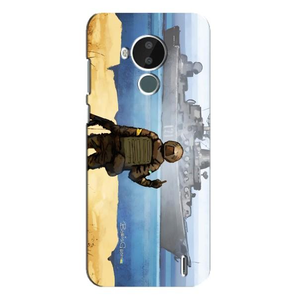 Чехол с принтом (Русский корабль...) для Нокиа С30 (AlphaPrint) – Русский корабль