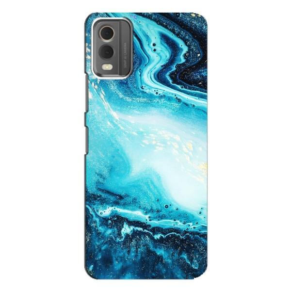 Мраморный чехол на Nokia C32 (VPrint) – Голубой мрамор