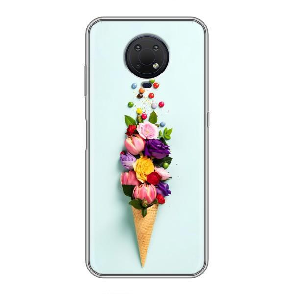 Чохли з тематикою "КВІТИ" на Nokia G10 – Квітка-морозиво