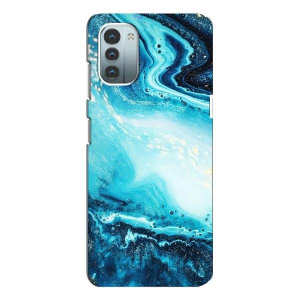 Мраморний чехол на Nokia G11 (VPrint) – Блакитний мрамор