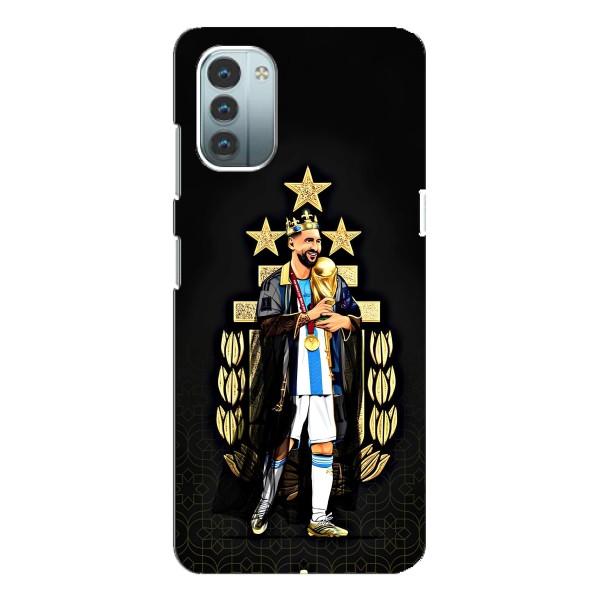 Чехлы для Nokia G21 (Leo чемпион) (AlphaPrint) – Месси Король