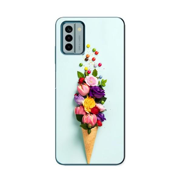 Чехлы с тематикой "ЦВЕТЫ" на Nokia G22 – Цветок-мороженное