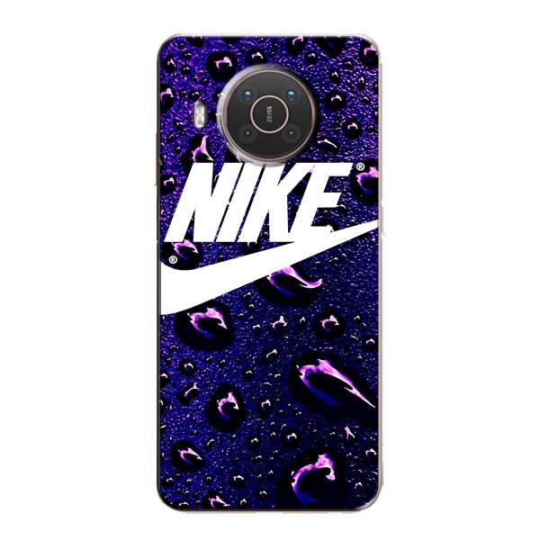 Чехол с логотипом Найк на Nokia X10 – Найк на фиолетовом