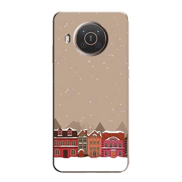 Новогодние, Праздничные Чехлы для Nokia X10 - 2024 год – Зимний город