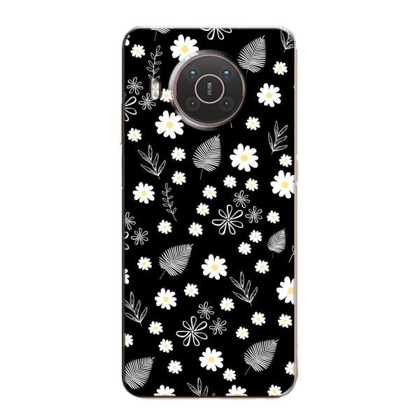 Чехлы с тематикой "ЦВЕТЫ" на Nokia X20 – цветение на чорном