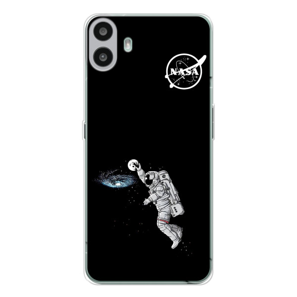 Силіконовый бампер з принтом "Наса" на Nothing CMF Phone 1 – Космонавт баскетболіст